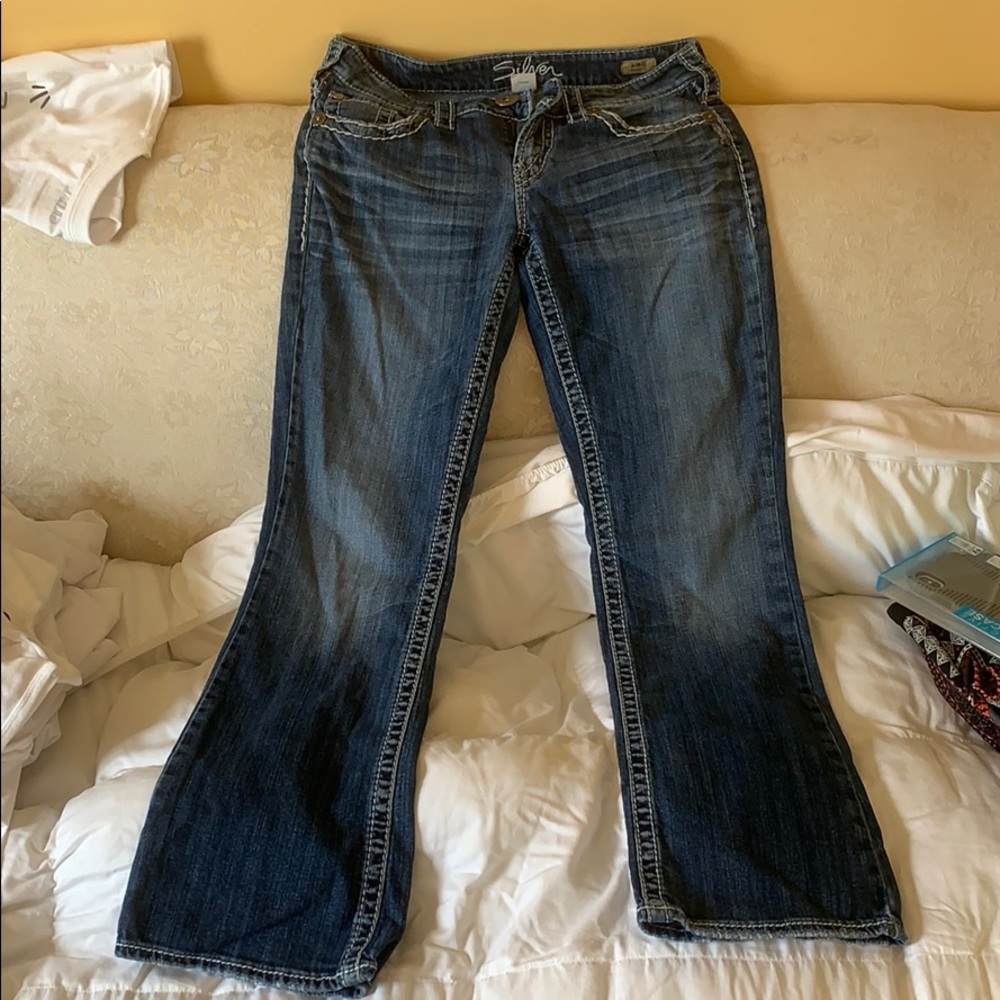 Women’s silver jeans